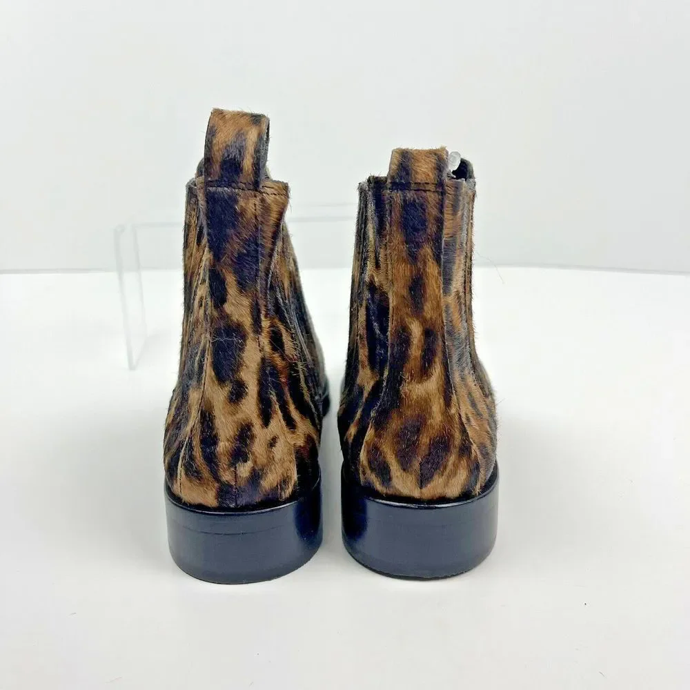 VINCE CAMUTO Cheetah‎ Print Boots Bootie Calf Hair Womens Size 6 Animal Print